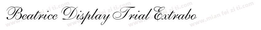 Beatrice Display Trial Extrabold I字体转换